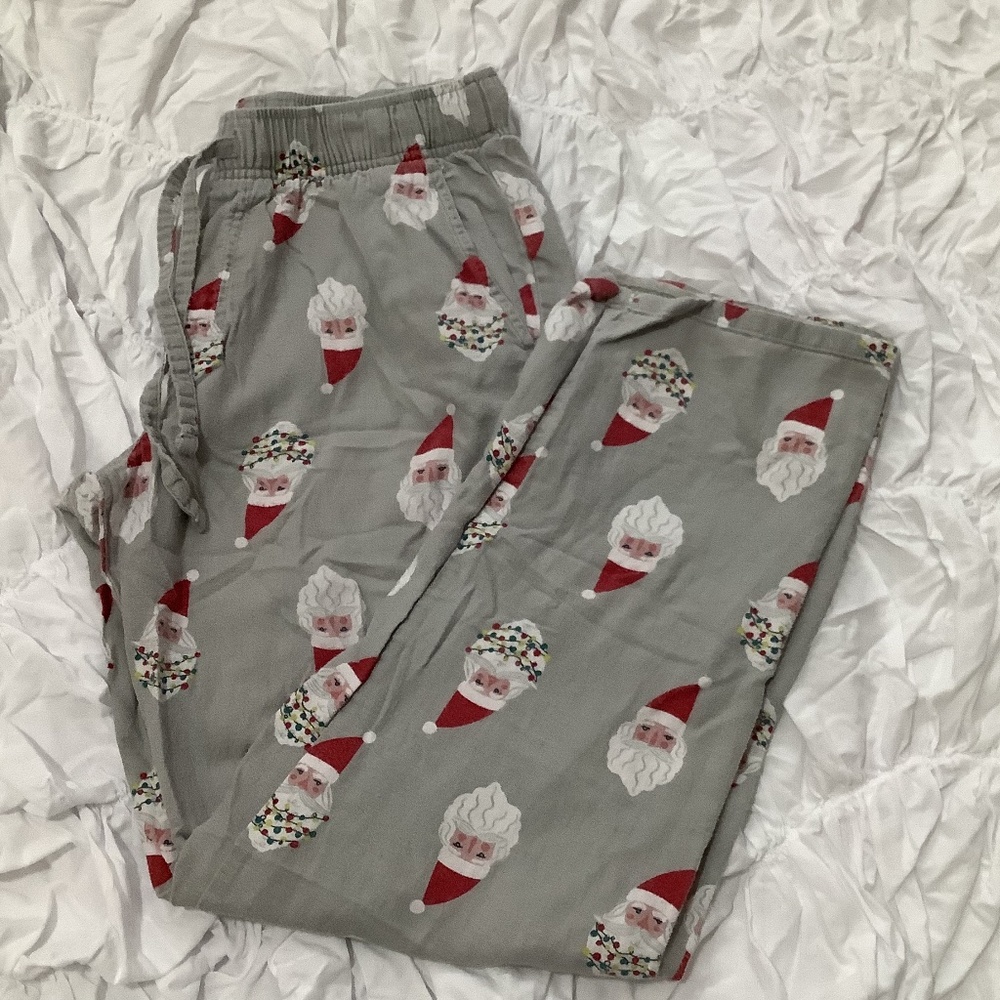 Light Grey Santa PJ Pants